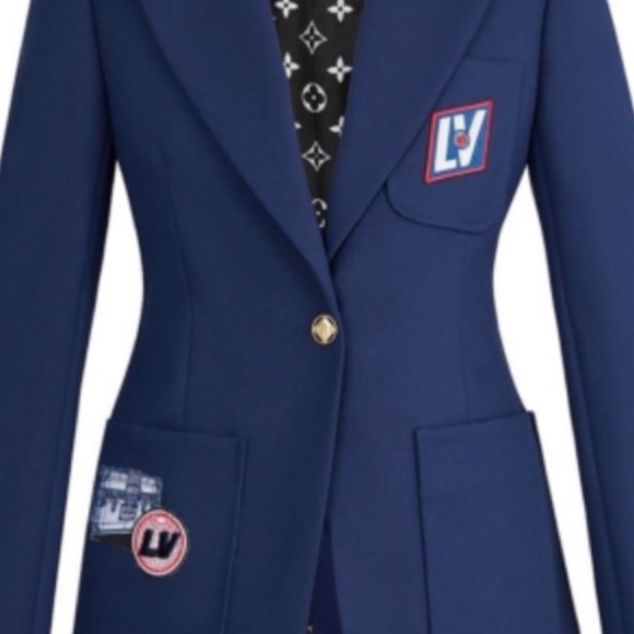 Louis Vuitton Logo Patches Blue Blazer. I am looking to purchase. Thank you.